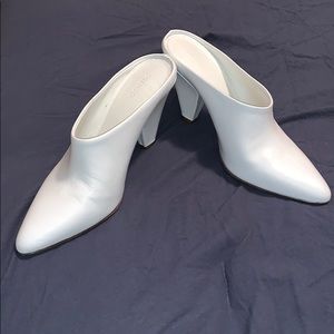 White Vince Leather Emberly Mule